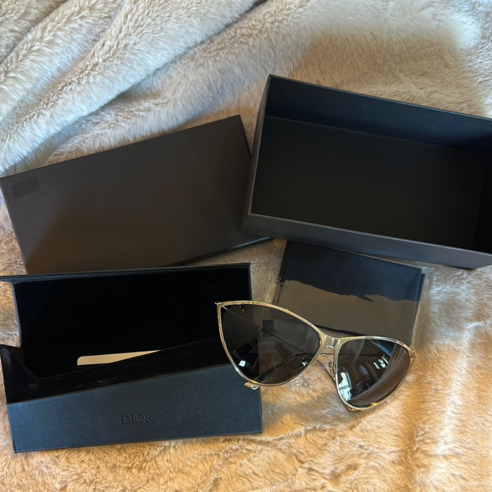 Dior Cat Eye Sunglasses with Black Lenses brand new!